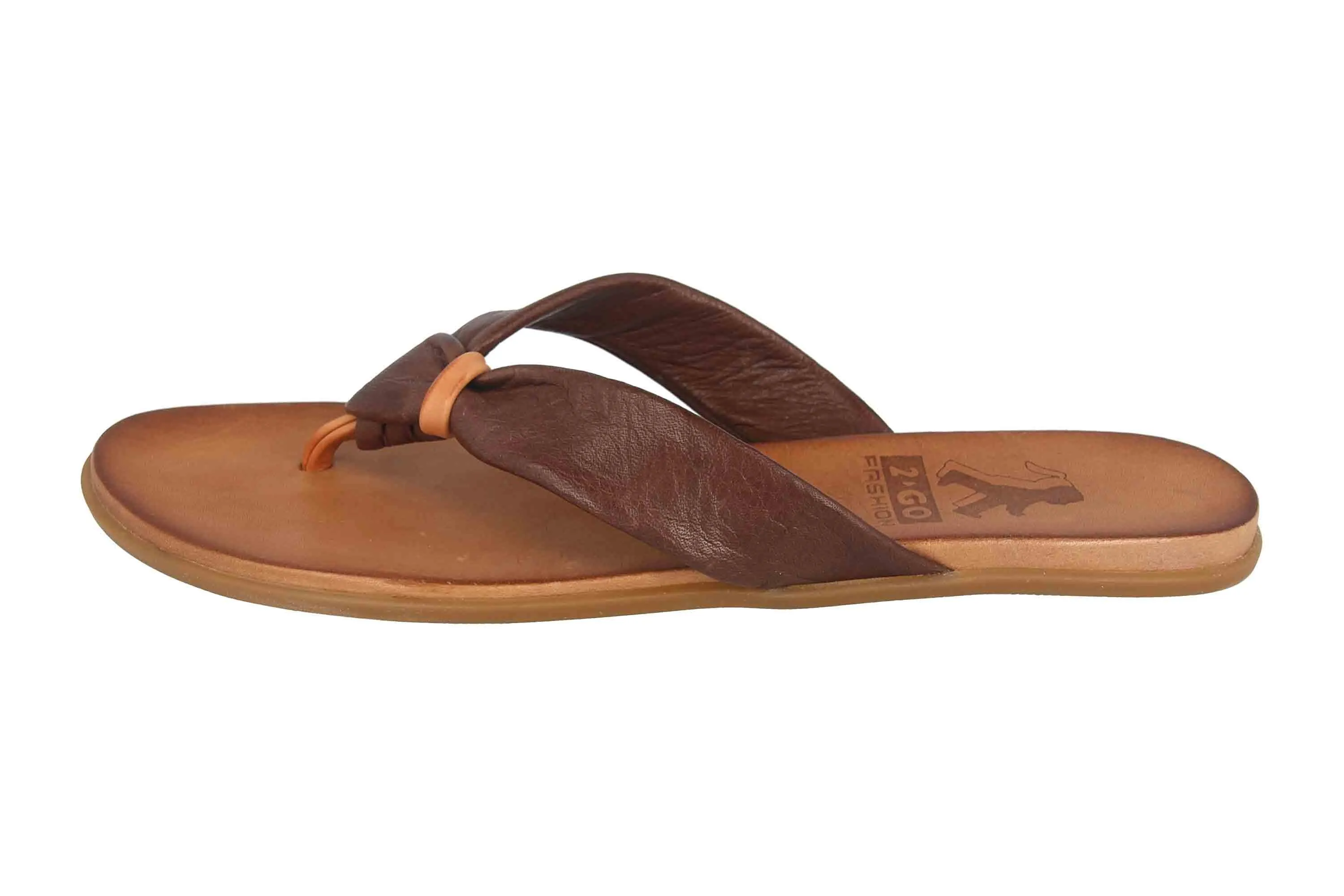 2GO Fashion Zehentrenner in Übergrößen Braun 8003-702-32 große Damenschuhe