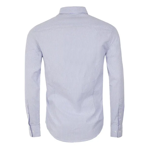 ARMANI JEANS Herren Men Hemd Shirt Langarm Slim Fit Blau Stripe