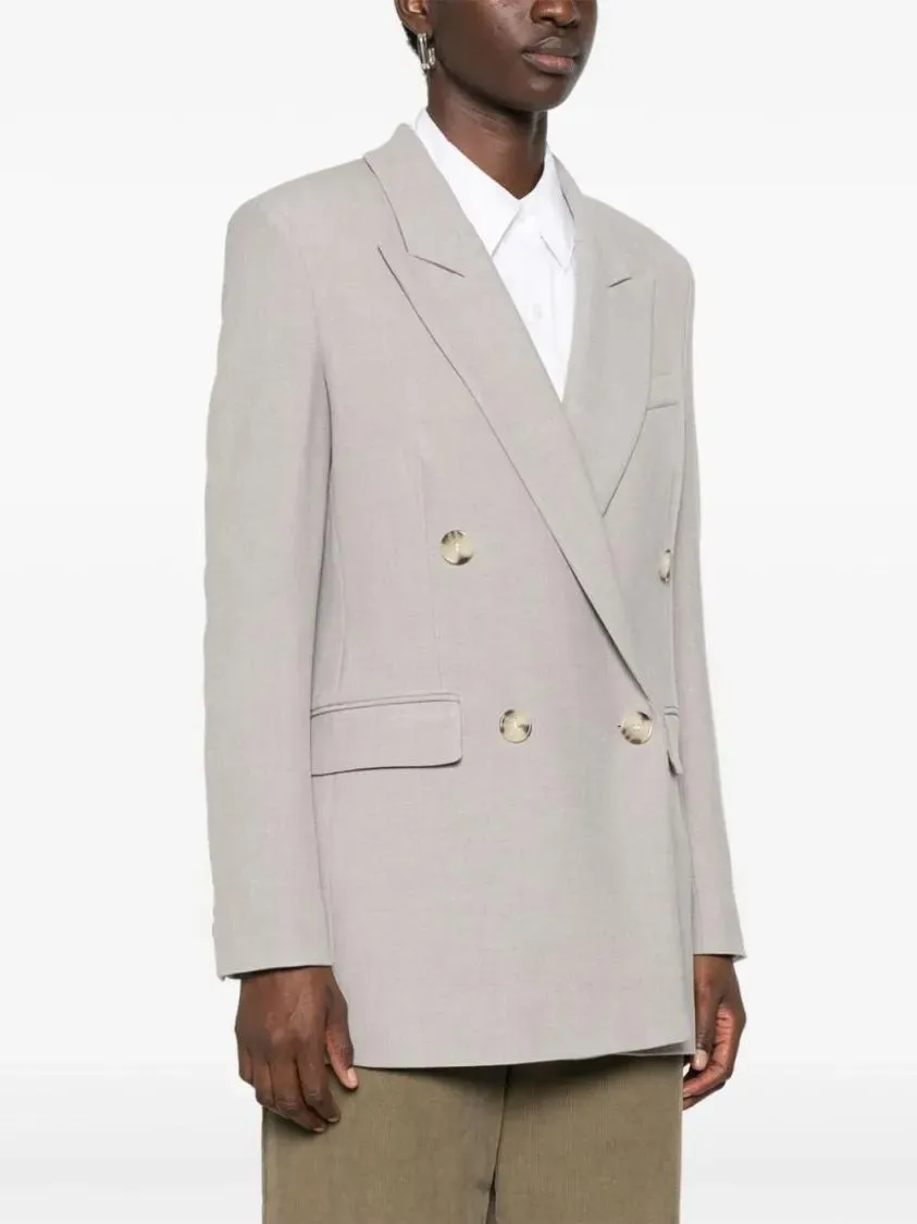   Boss  Light Grey Blazer With Logo Grey  Blazer 