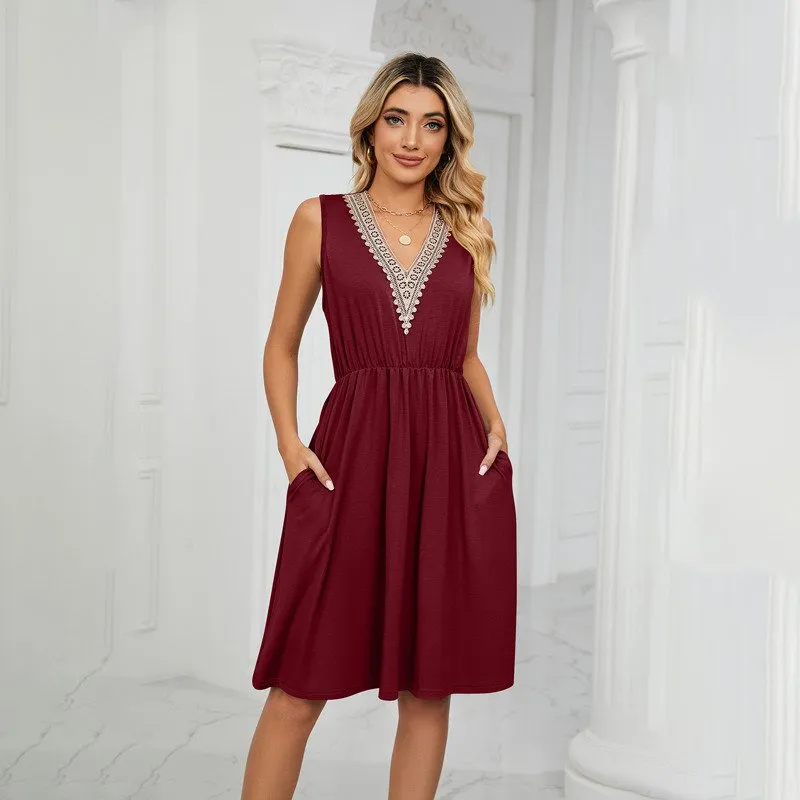 Camille Kleid | Vintage-Spitzen-Patchwork-Kleid Normaler Preis