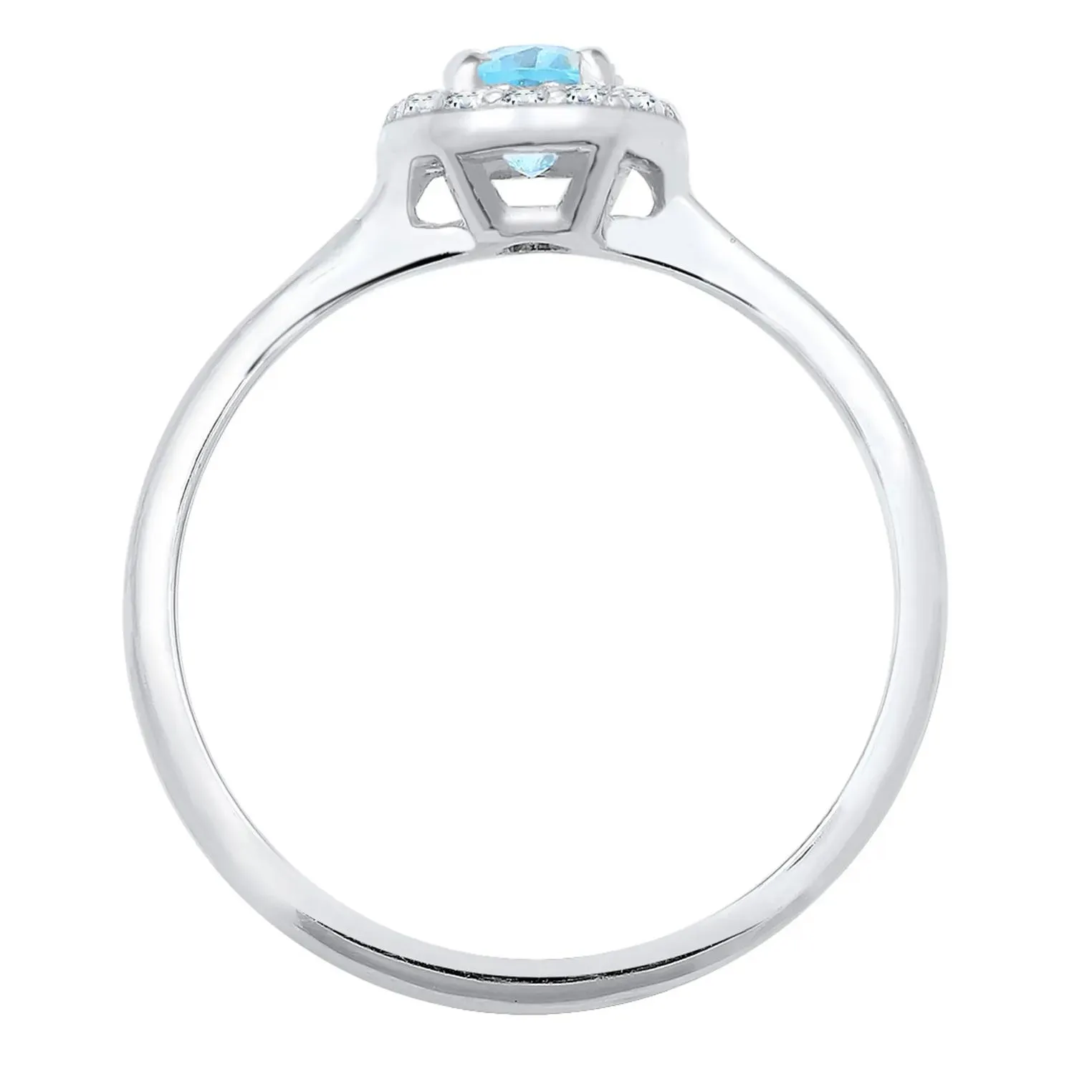   Elli  Ring Verlobungsring Topas Diamant (0.08 ct.) 925 S silber  Ring 