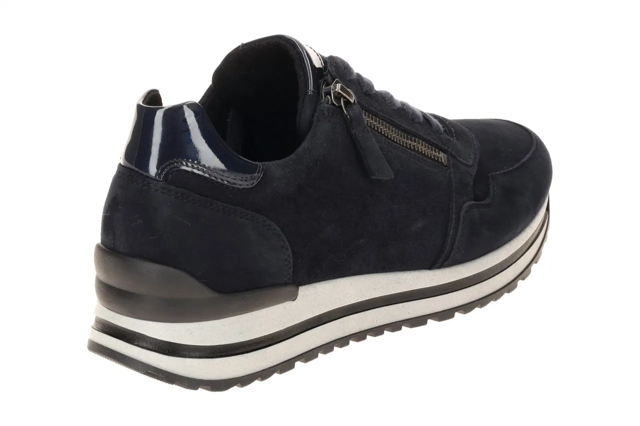 Gabor comfort Sneaker Schuhe dunkelblau Samt 56.528.46