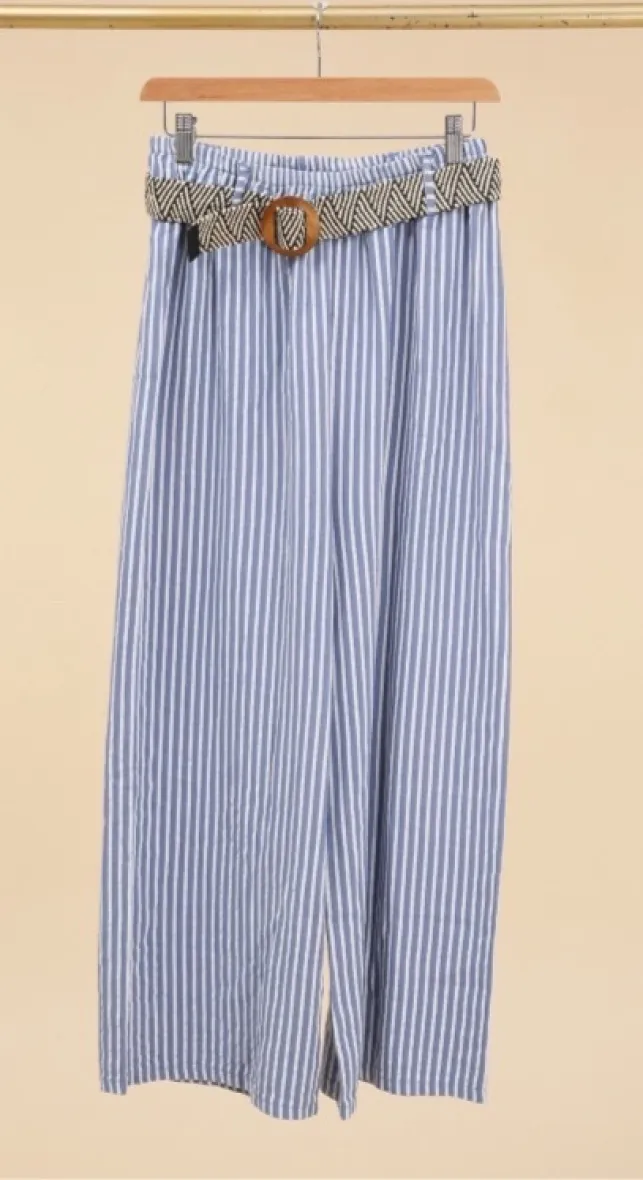Gestreifte bedruckte Hose