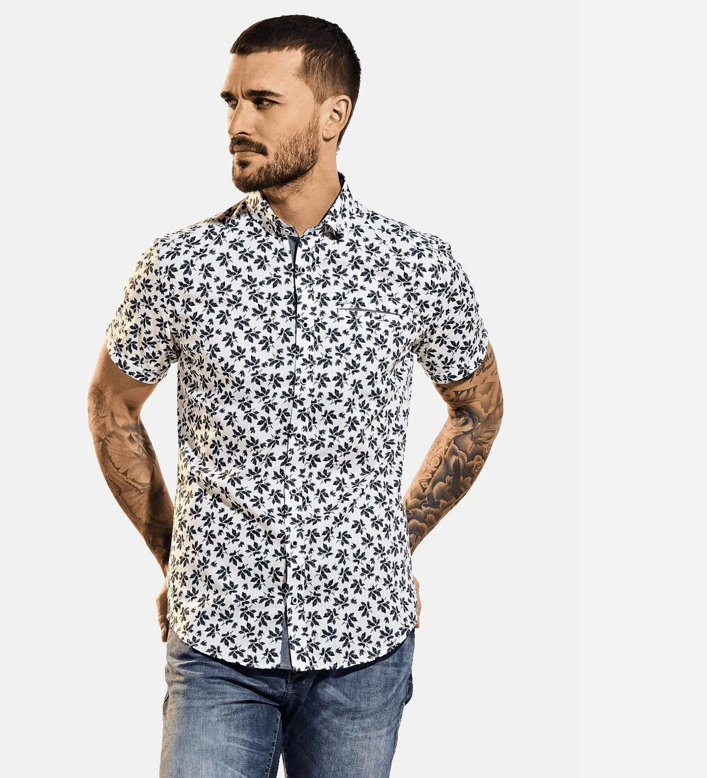 Herren emilio adani Hemd kurzarm in Blau kaufen 31551