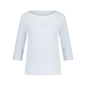  Kimmich Trikot  Shirt aus Viskose-Crêpe Hellblau  3/4-Arm-Shirt 