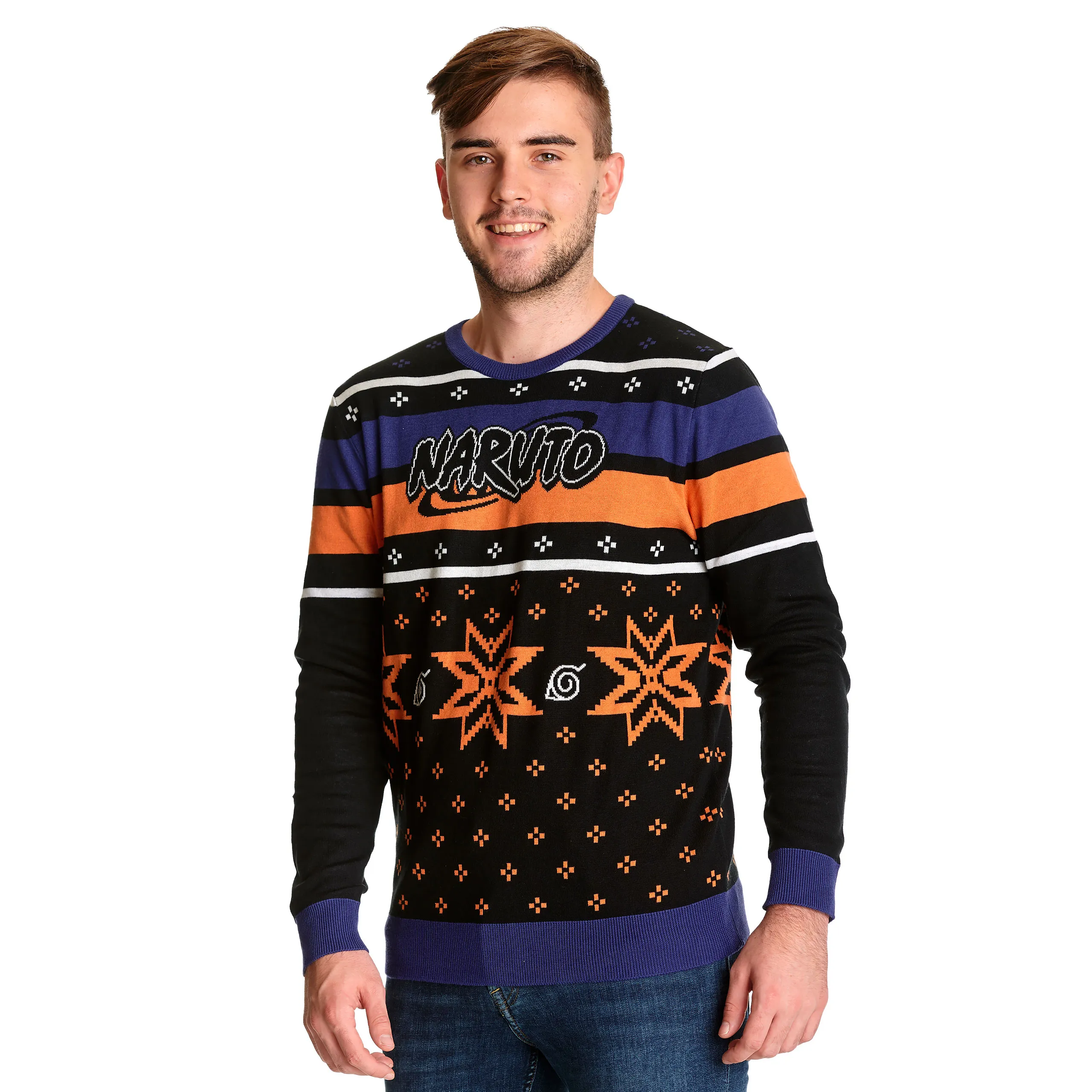 Naruto - Konoha Symbol Strickpullover-| Elbenwald