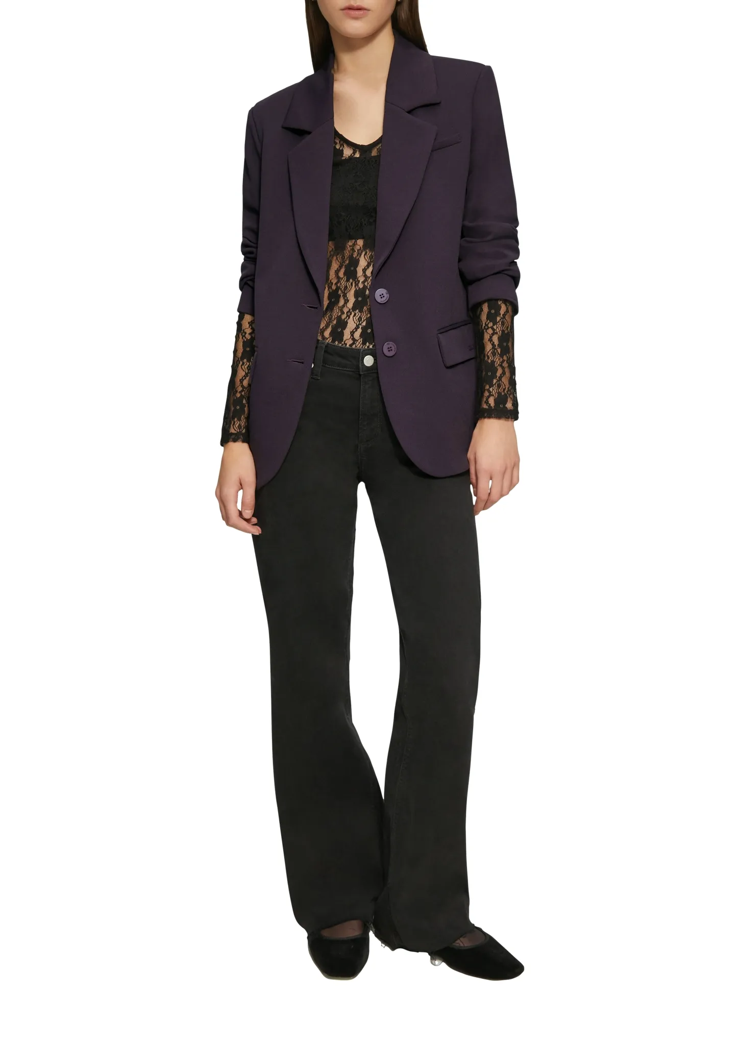 QS Blazer mit Reverskragen und Pattentaschen 10776518