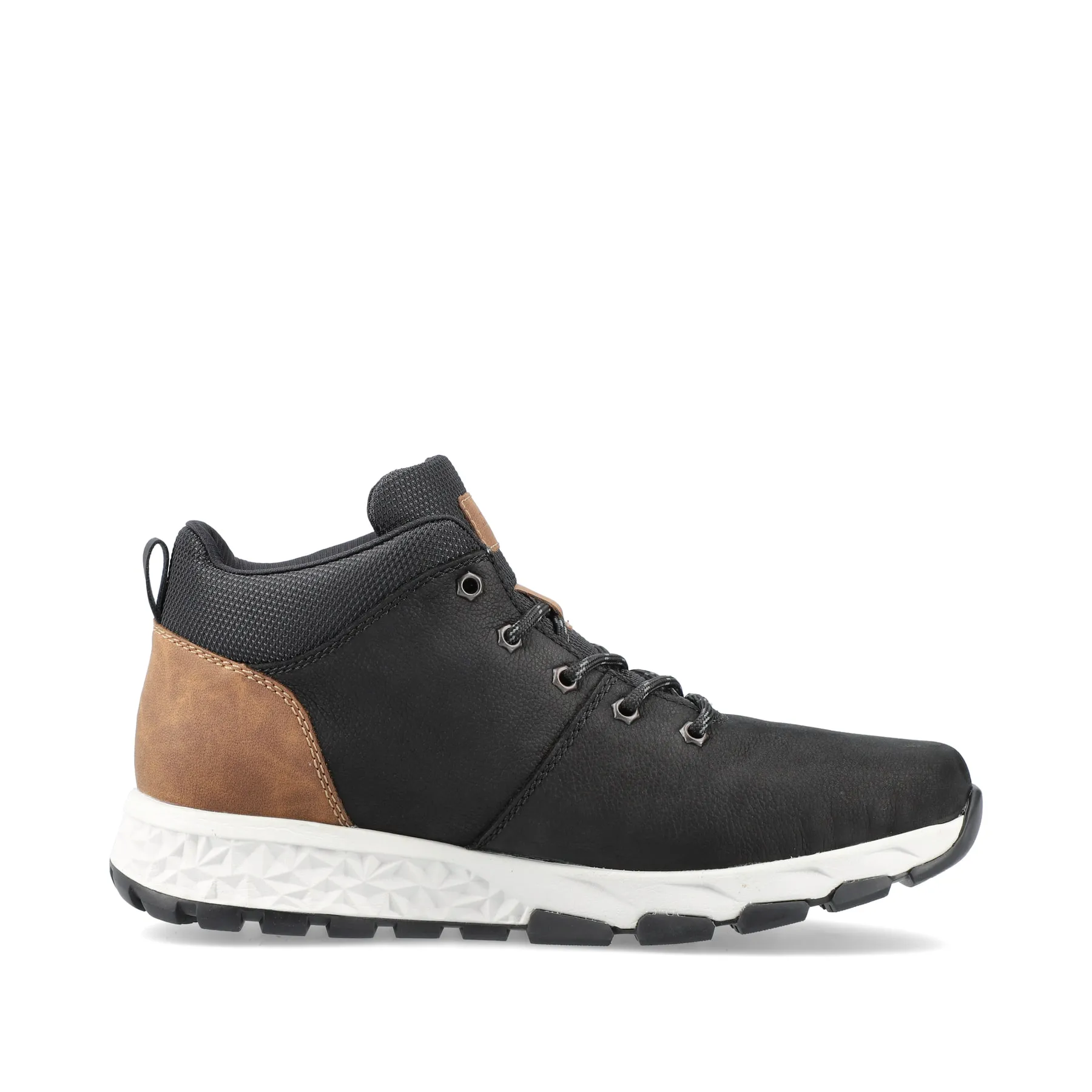 Rieker Herren Sneaker High nachtschwarz-holzbraun | B6740-00