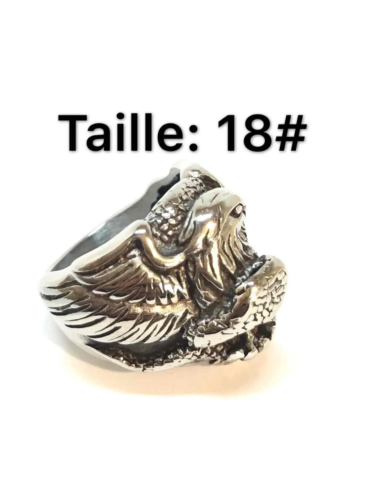 Snake aigle steel ring