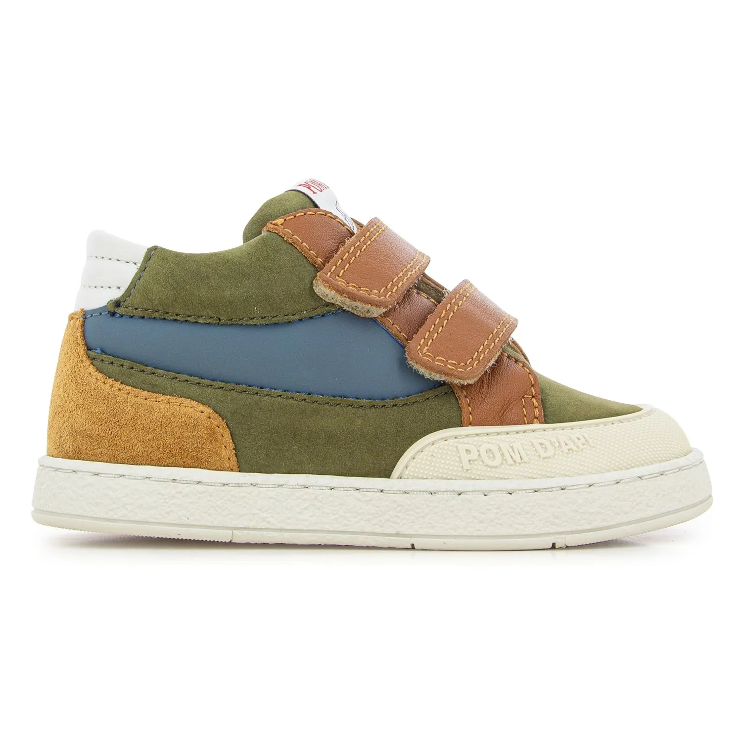 Sneaker mit Klettverschluss aus Moosgummi Backy | Kamelbraun