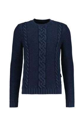 Strickpullover mit Zopfmuster