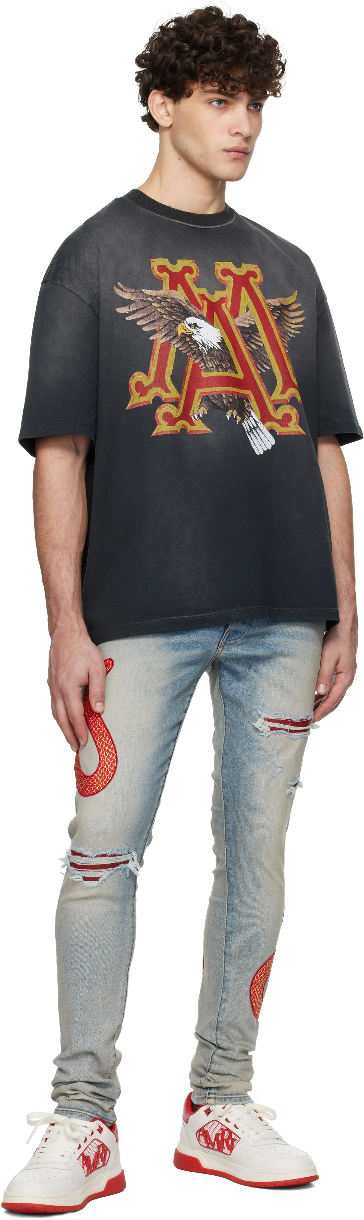 T-shirt AMIRI Vintage Eagle Graphic Oversized T-Shirt AMJYTE1127